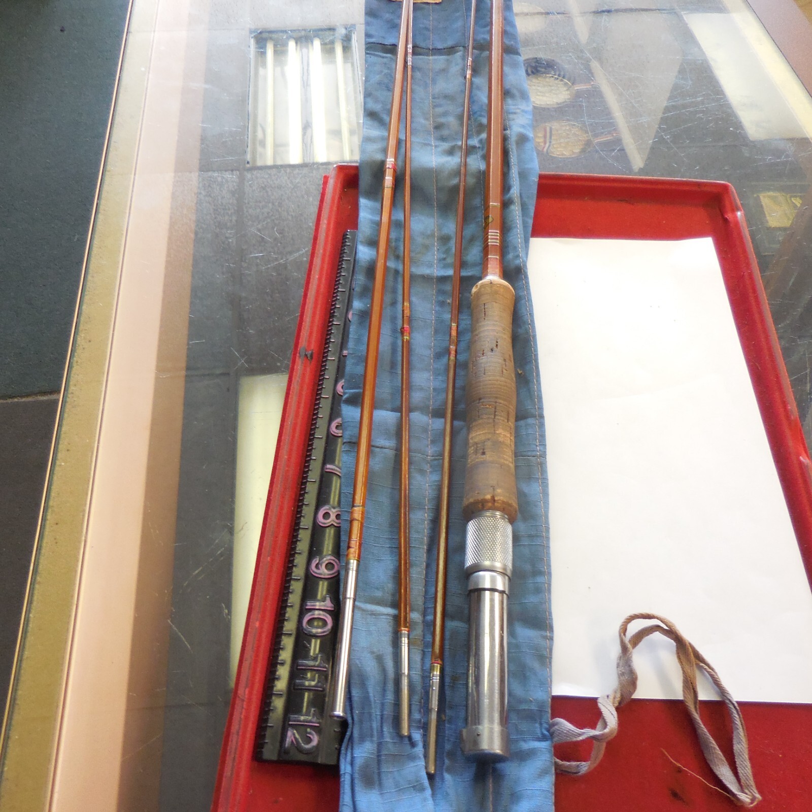 MONTAGUE FLY ROD FLASH 8 1/2ft BAMBOO 3 JOINTS MED EXT TIP Mint