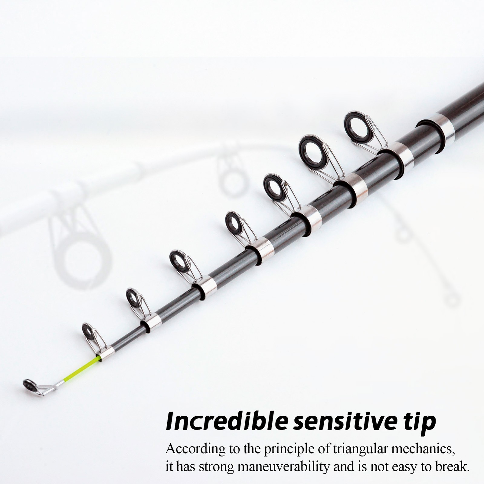 Telescopic Fishing Rod Fiberglass Spinning Rod Medium Fast Action Sensitivity