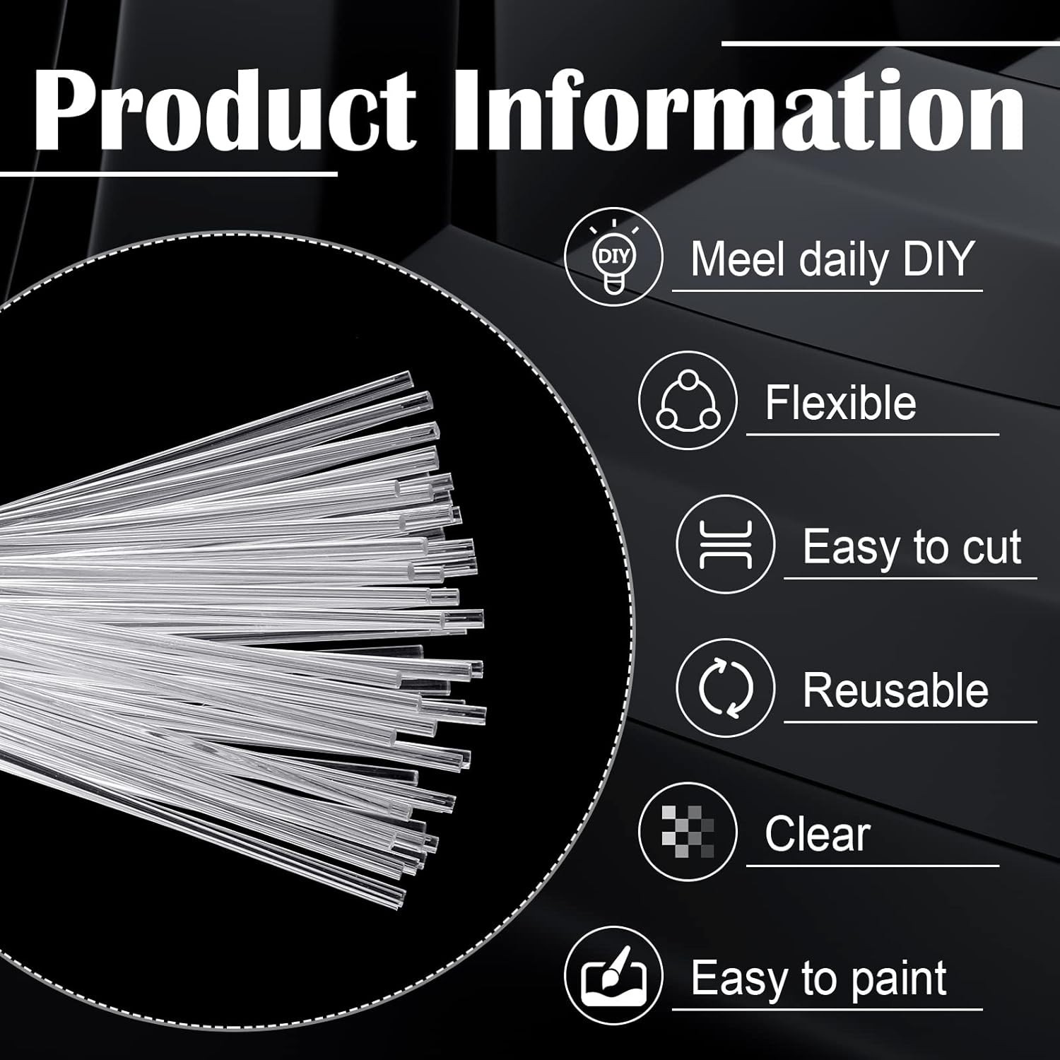 120 Pcs 12 Inch Rods 3 mm Plant Stakes Acrylic Dowel Rods Plant Support Stake…