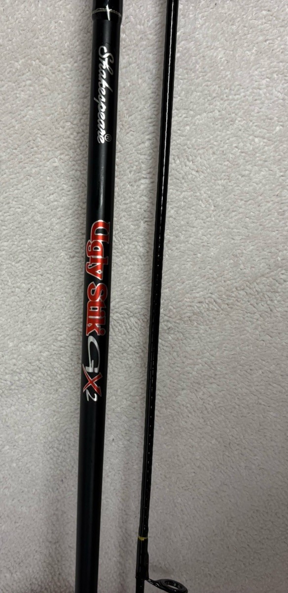 Shakespeare Ugly Stik GX2 Spinning Rod 6’6” Light 2-piece 4-10 Lb USSP662L GUC