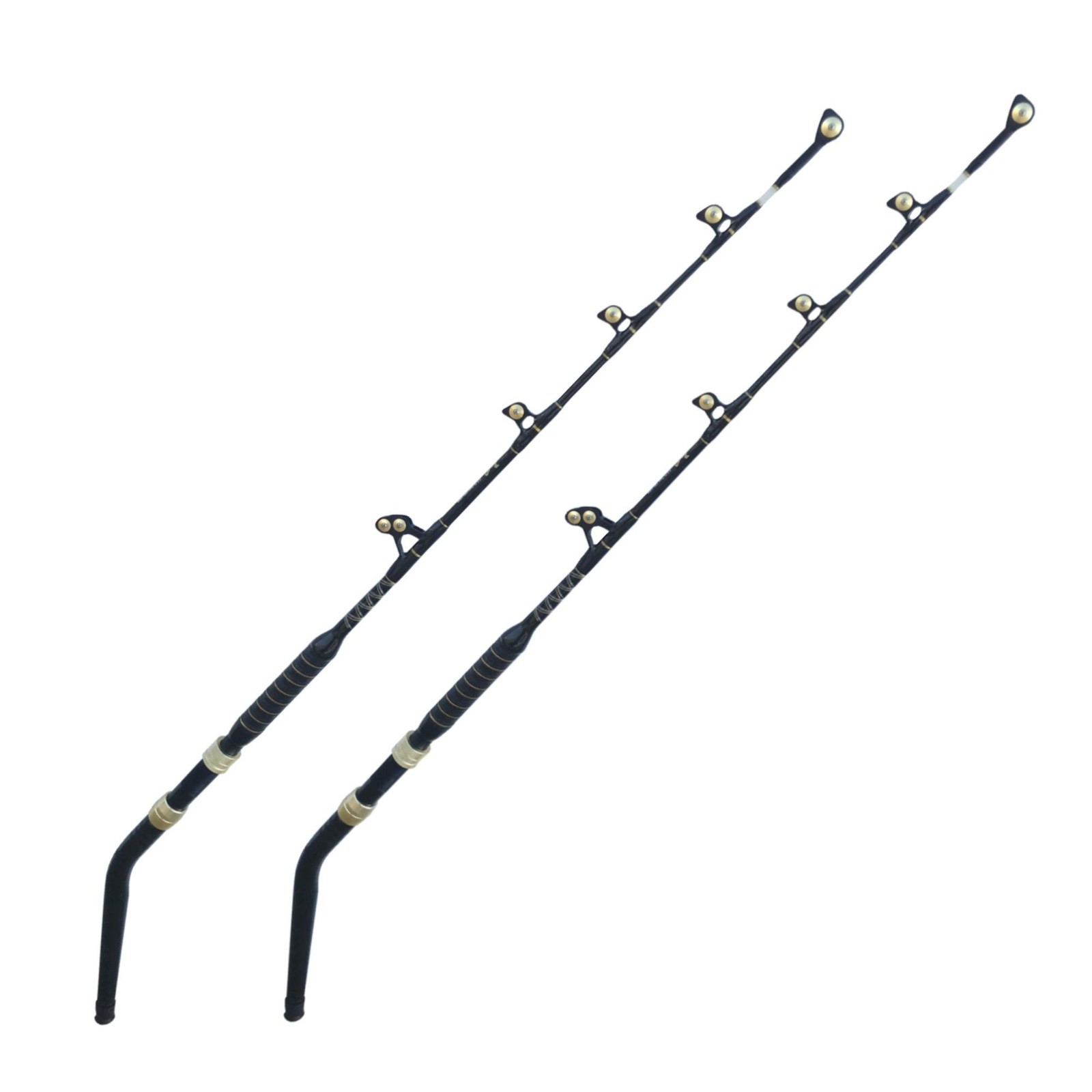 EatMyTackle Bent Butt Fishing Rod 80-100Lb Blue Marlin BQ-OPM4-BN4X, 2 Pack, NEW