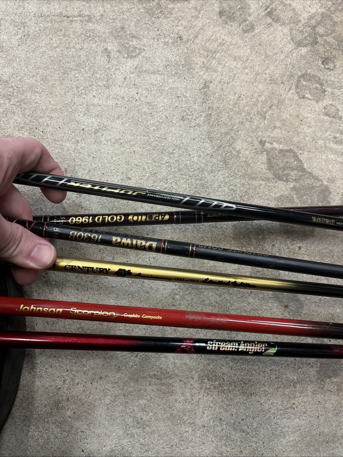 Lot Of 6 —- Spin Cast Fishing Rods 5’6” Vintage New