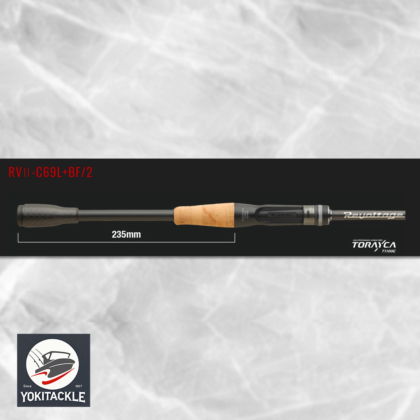Jackall Revoltage RVII-C69L+BF-2 2pc Baitcasting Rod BFS Finesse Bass