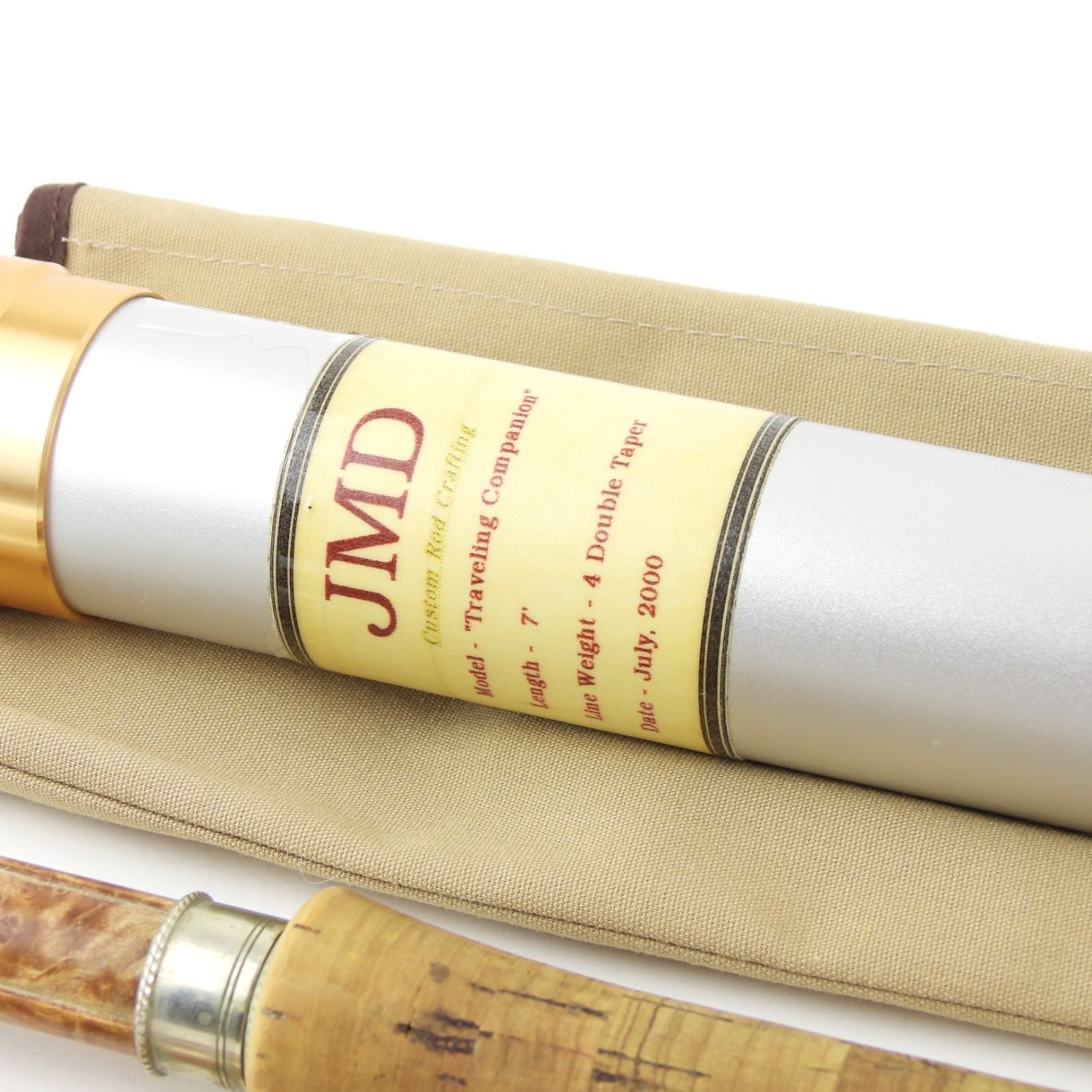 Jon M. Dann “Traveling Companion” Bamboo Fly Rod. 7’. 4wt. W/ Tube & Sock.