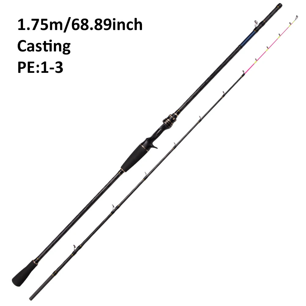 Casting Jigging Rod 1.7M 1.75M Hard Power Jigging Rod Powerful Titanium Tip Rod