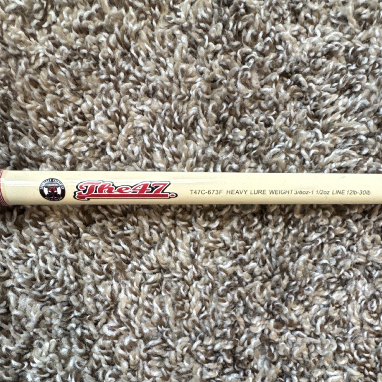 Doomsday tackle The47Heavy Fishing Rod Cork Handle Beige Red 12-30lb 3/8-1 1/2oz