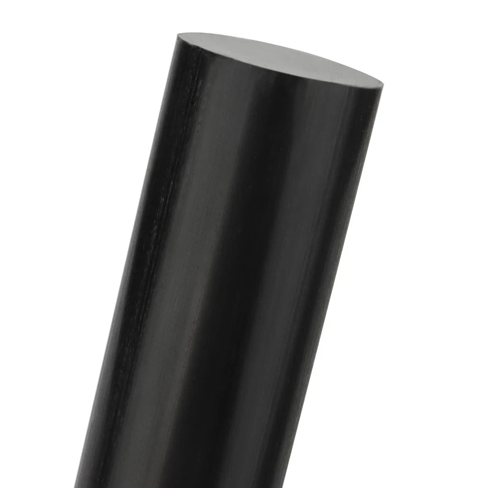 MUKCHAP 2Pcs 1.5 x 12 Inch Black Round Acetal Copolymer Rods, Long Pom Plasti…