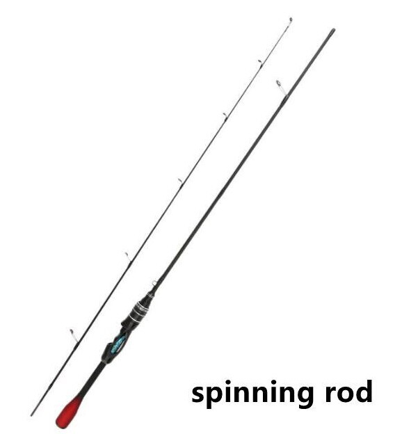 Casting Spinning Fishing Rods 5.5 ft 6 ft Carbon Fiber Rod 2 Section Travel Pole