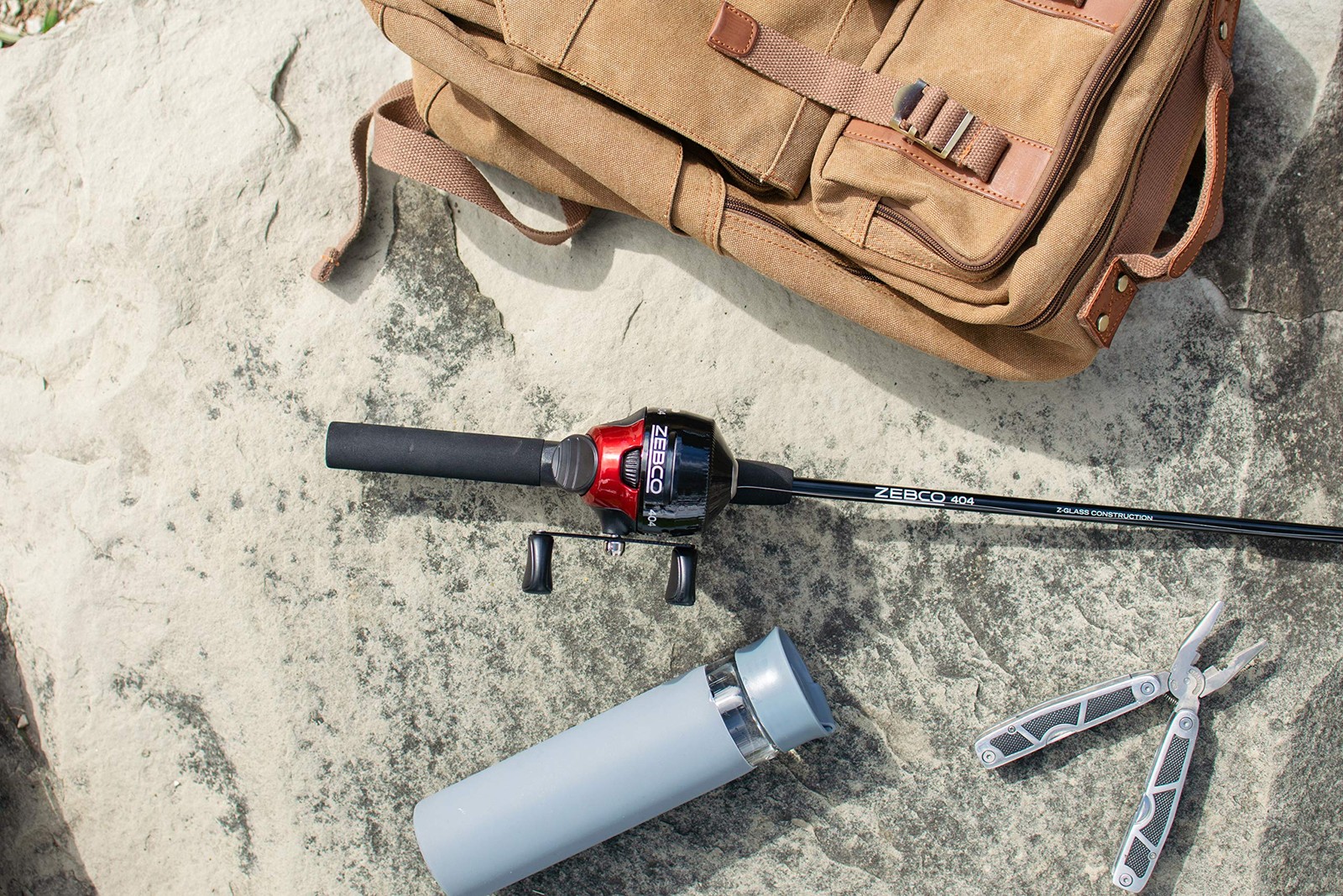 Zebco 404 Spincast Reel & Fishing Rod Combo, 6ft 2-Piece Pole