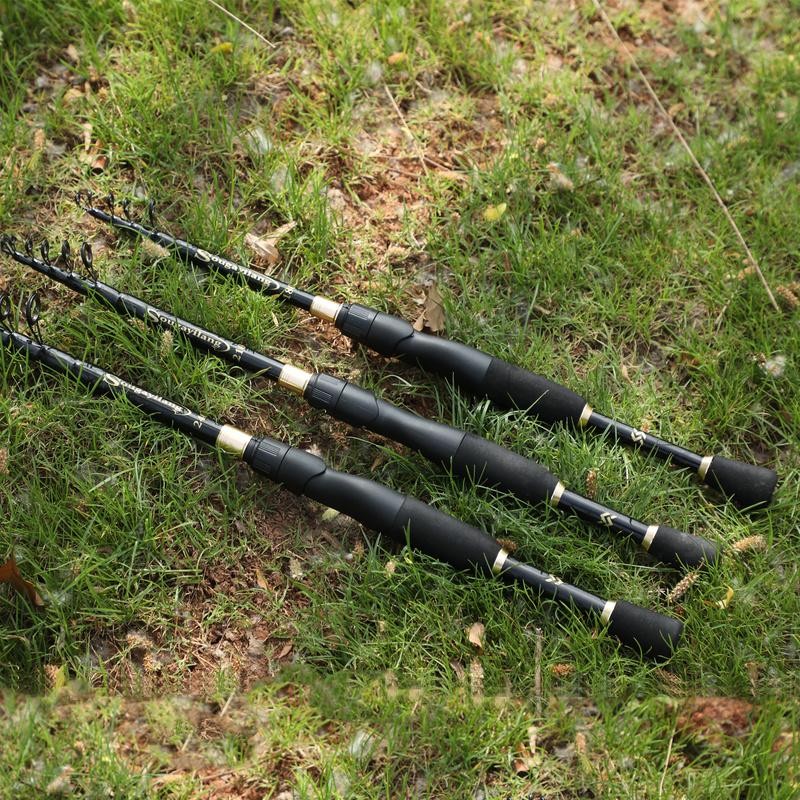 Sougayilang Telescopic Fishing Rod Carbon Fiber Ultralight Spinning Pole 1.8-2.4