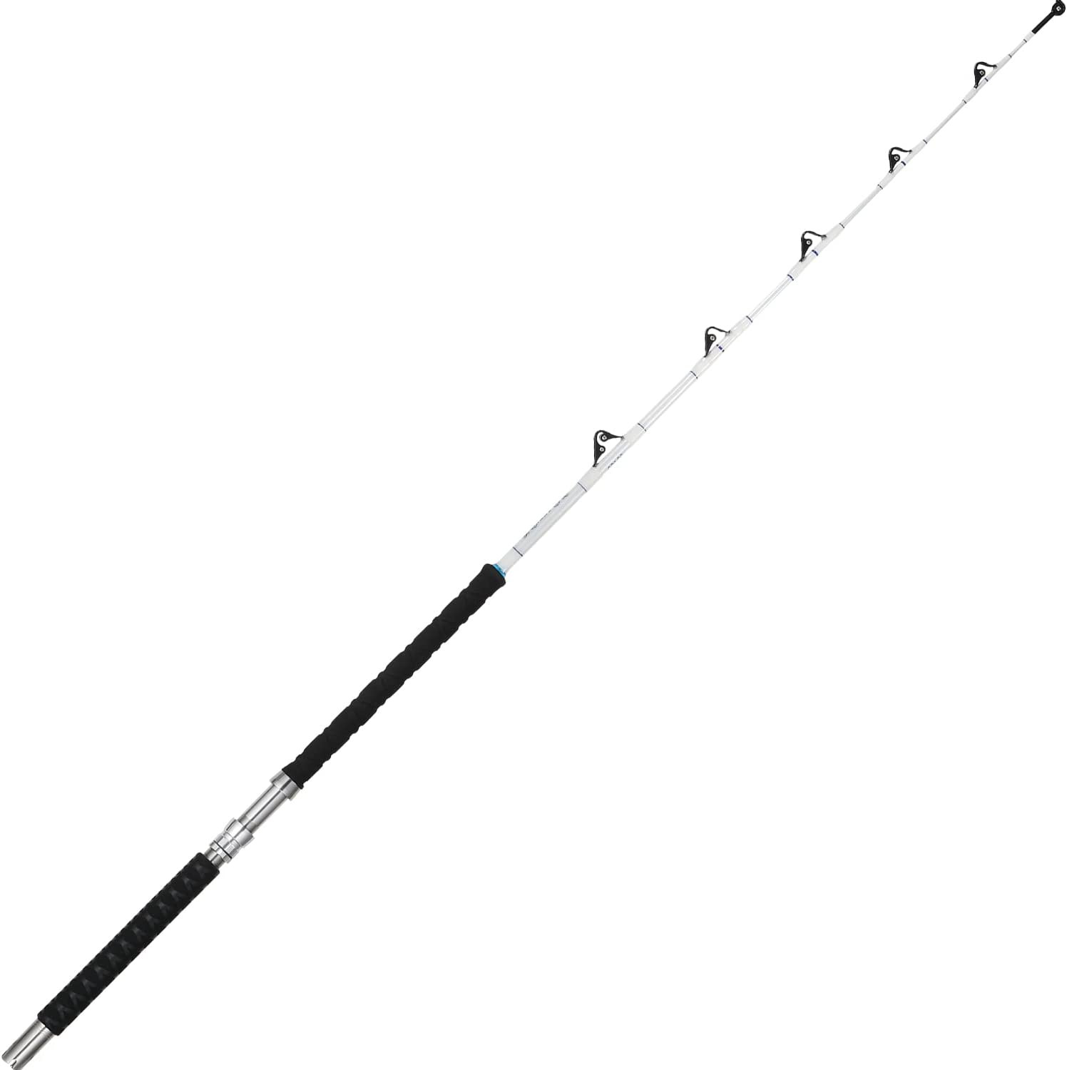 Saltwater Offshore Heavy Trolling Rod Big Game Boat Fishing Pole w Roller Guides