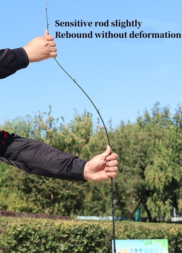1.68M/5.51FT Fishing Rod Portable Fishing Pole Carbon Fiber Spinning/Casting Rod