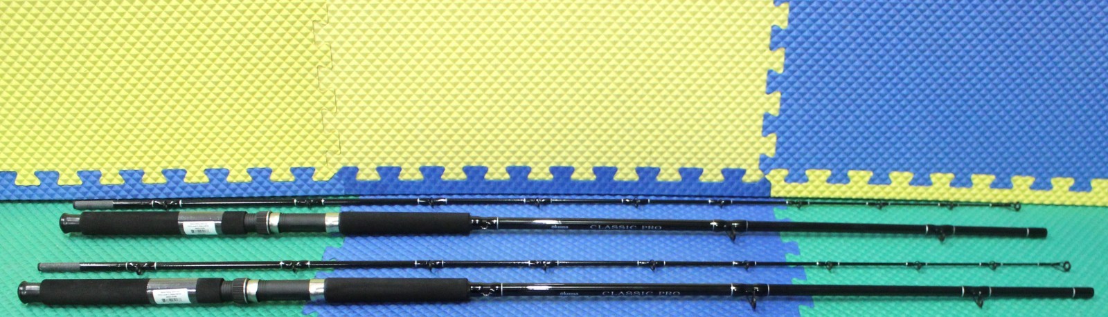 Okuma Black Classic Pro 8′ 6″ Conventional Trolling Rod 2-Piece CPDR-86M 2-Pack!