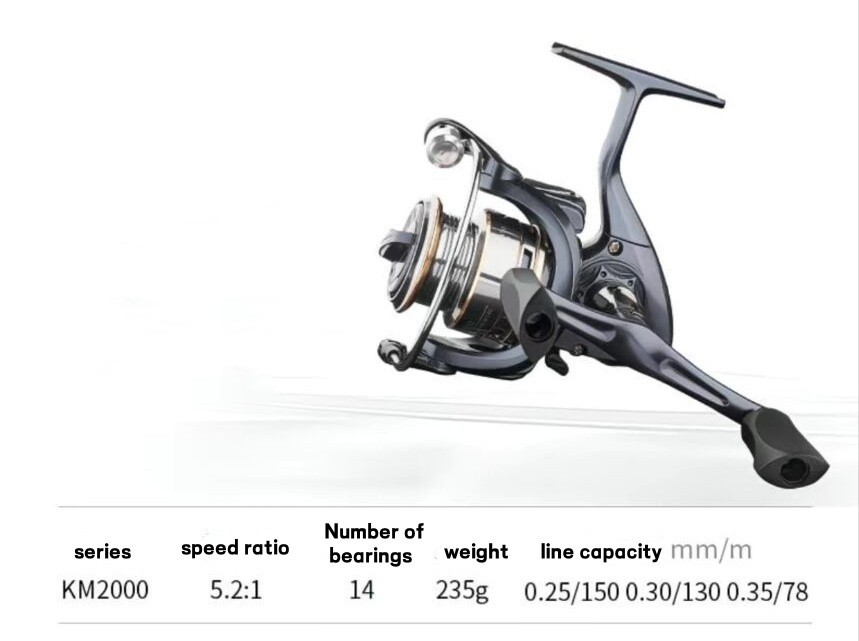 Fishing Rod Reel Combo Carbon Fiber Spinning Rod and 5.2:1 Gear Ratio Bait Reel
