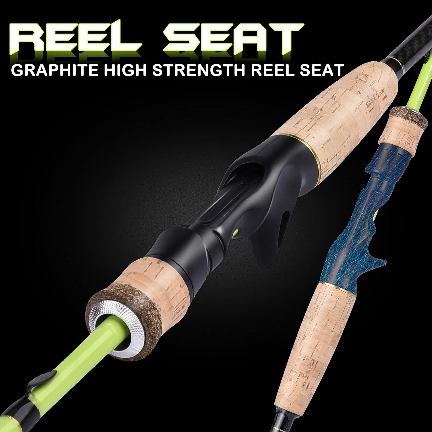 Sougayilang Fishing Rod, 2Pc Casting Rod Spinning Rod for Freshwater Tourname…