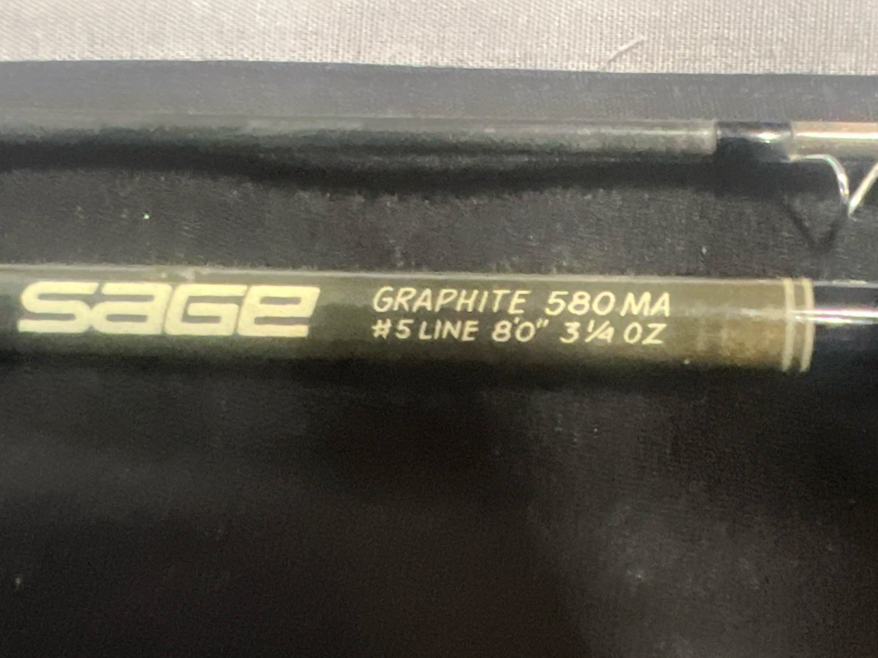 Sage 580 MA Graphite8′ 5wt-3 1/4 oz 2-Piece Vintage Rod- Rare Find