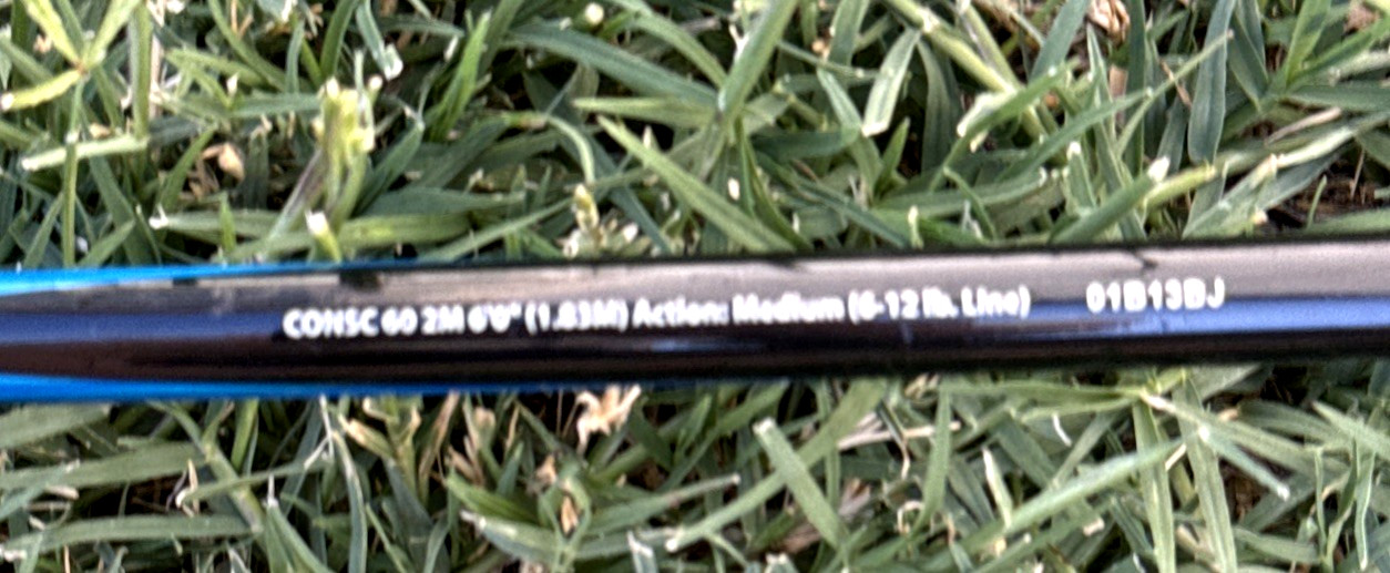 Shakespeare Conquest 2 Piece Fishing Rod 6’0” (6-12 lb) Medium CONSC 60 2M