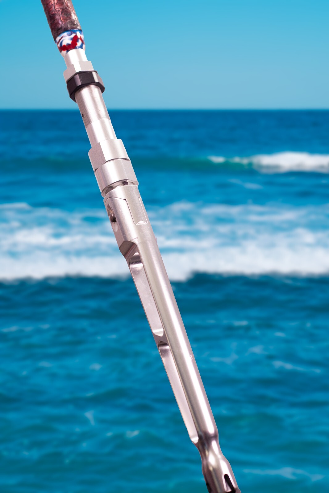 Custom Fishing Rod, Real Crocodile Skin Grips, Awesome Paint Job, ADJUSTABUTT – 