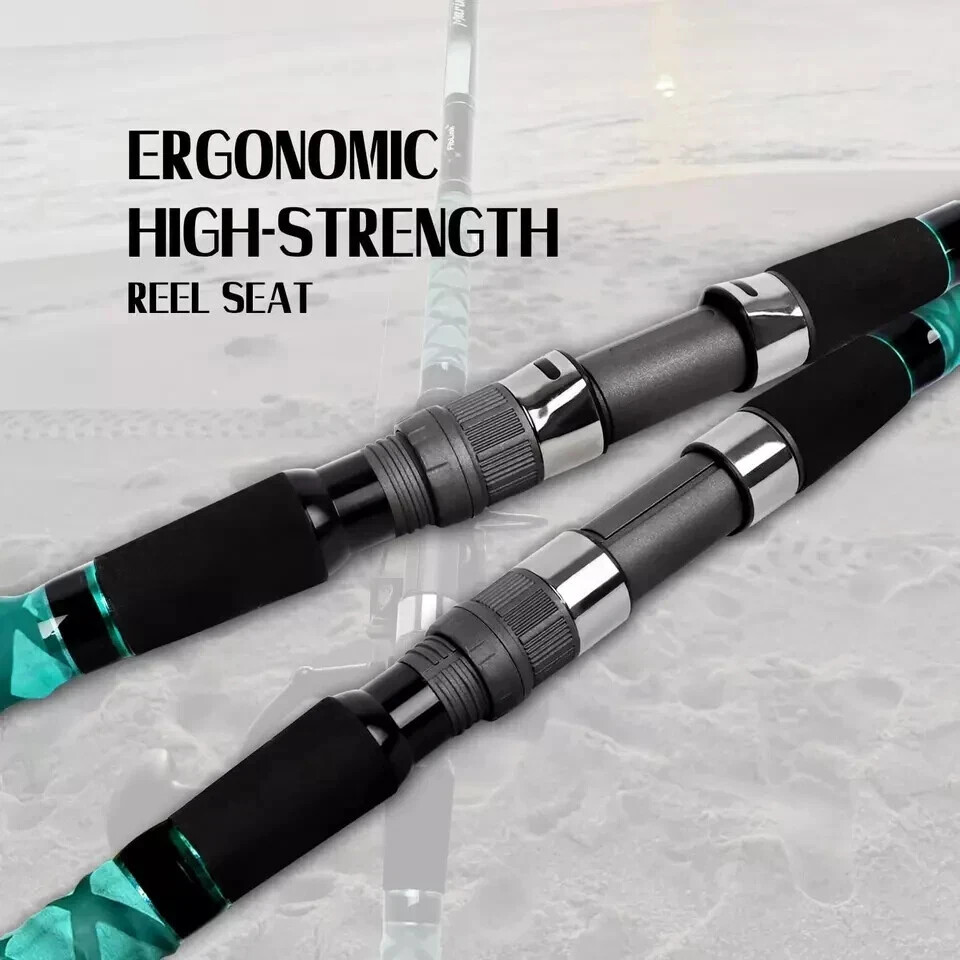 Surf Spinning Rod Travel 2/3/4PC Carbon Fiber Saltwater Fishing Pole 9/10/12/13′