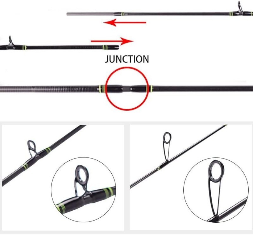 Delicacy UL Spinning Rod Casting Rod Ultralight Carbon Fiber Hollow Solid 2 Tips