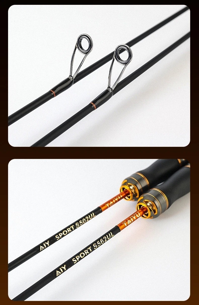 Fishing Rod Carbon Fiber Spinning Casting Poles Lure Rod 2 Sections Fast Actions