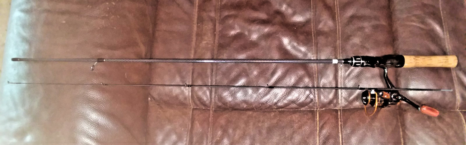 TWO 6 Foot Carbon Fiber Fishing Rods & Two 1000 Spinning Ultra Light REELS!