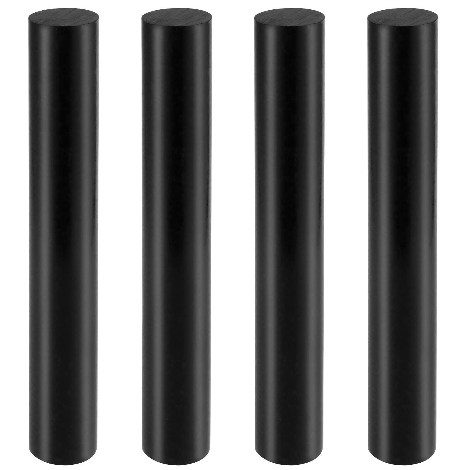 Acetal Copolymer Round Rods 11/2×12 Inch Opaque Black ASTM D6778 4 PCS